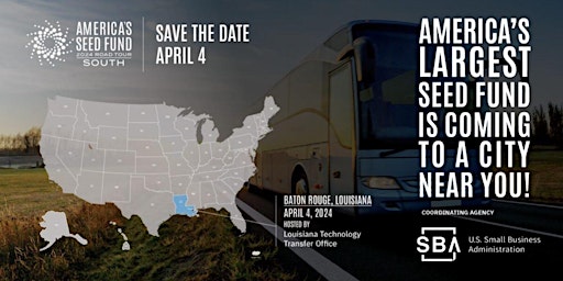 Primaire afbeelding van America's Seed Fund 2024 Road Tour South: Louisiana