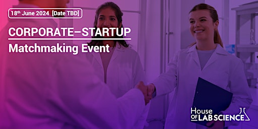 Primaire afbeelding van Corporate-Startup Matchmaking Event (Date TBD 2024)