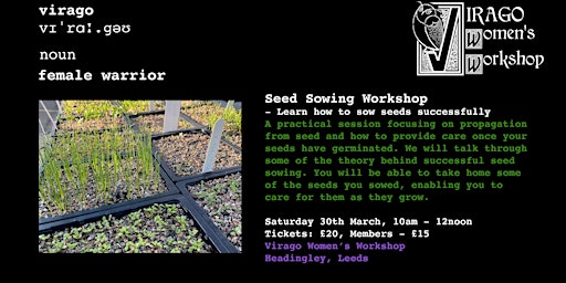 Immagine principale di Seed Sowing Workshop  - Learn how to sow seeds successfully 