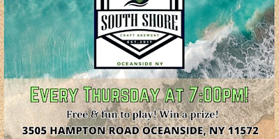 Hauptbild für FREE Thursday Trivia Show! At South Shore Craft Brewery!!