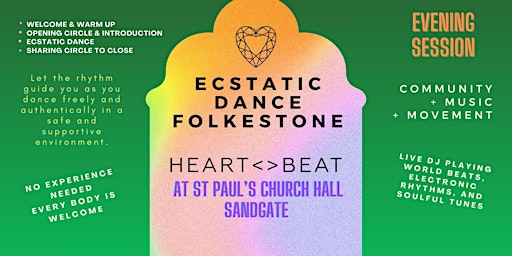 HeartBeat: Ecstatic Dance Folkestone at ST PAULS CHURCH HALL  primärbild