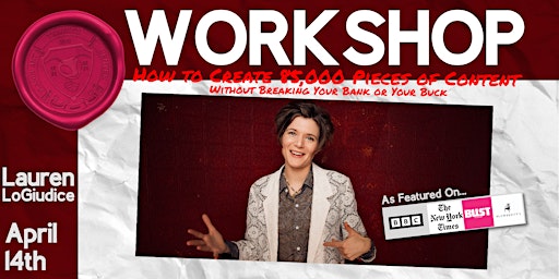 WORKSHOP | Create 85,000 Pieces of Content! w/ Lauren LoGiudice  primärbild