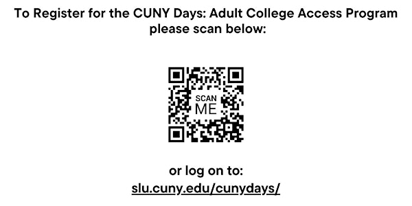 CUNY Days: Adult College Access Program