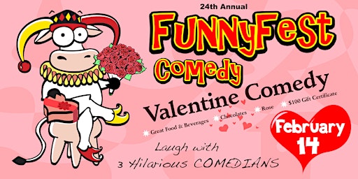 Primaire afbeelding van VALENTINE COMEDY Extravaganza, Friday, FEBRUARY 14, 2025