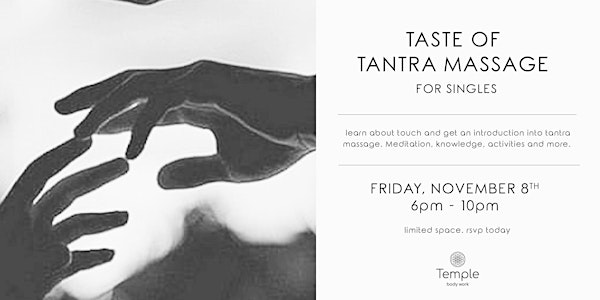 Taste of Tantra Massage for Singles Workshop