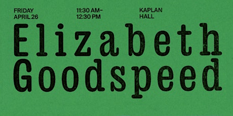 CD Lecture Series: Elizabeth Goodspeed