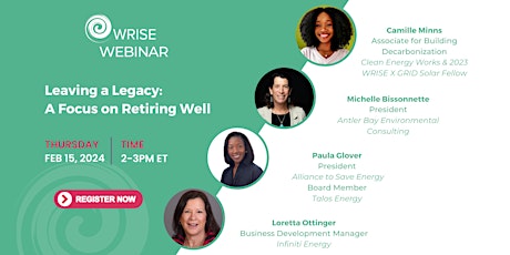 Webinar -  Leaving a Legacy: A Focus on Retiring Well primary image