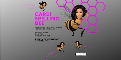 Imagem principal do evento Cardi Spelling Bee-An Adult Spelling Bee