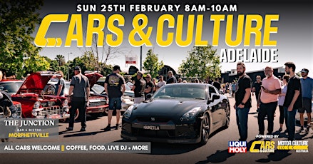 Image principale de Cars & Culture Adelaide - 25th March - SA