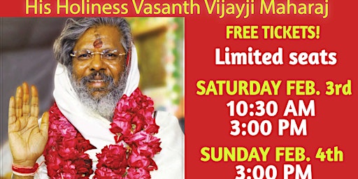 Oxnard CA - Special Event Speaker - His Holiness Vasanth Vijayji Maharaj primary image
