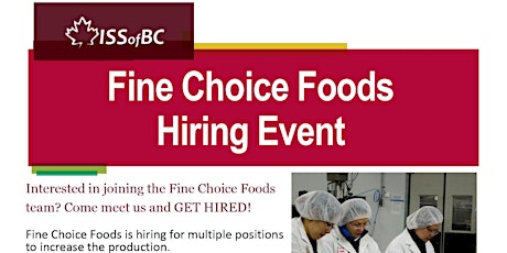 Fine Choice Foods  Hiring Event primary image