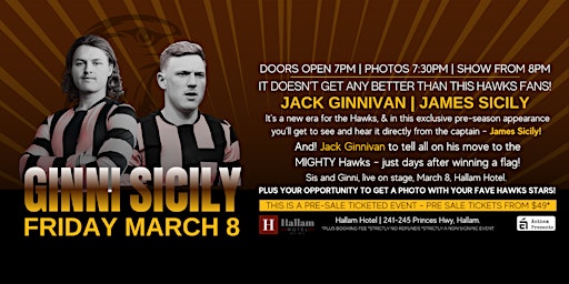 Immagine principale di Jack Ginnivan & James Sicily LIVE at Hallam Hotel! 