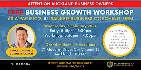 Free Business Growth Workshop - Auckland (local time) primary image
