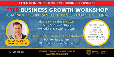 Free Business Growth Workshop - Christchurch (local time) primary image