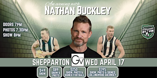 Imagem principal de An Evening with Nathan Buckley, LIVE at GV Hotel Shepparton!