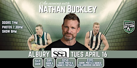 Primaire afbeelding van An Evening with Nathan Buckley, LIVE at SS&A Albury!