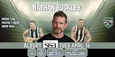Primaire afbeelding van An Evening with Nathan Buckley, LIVE at SS&A Albury!
