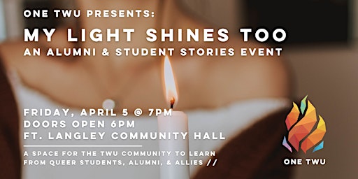 Imagem principal do evento My Light Shines Too: An Alumni & Student Stories Event