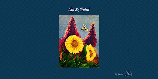 Imagem principal do evento Sip and Paint: Yellow Flowers (2pm Sat)