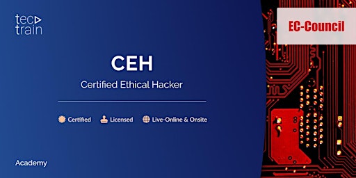 EC Council - Certified Ethical Hacker Training 13-17 Mai 2024 Live-Online primary image