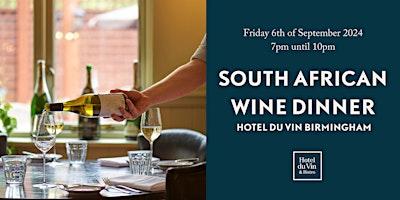 South African Wine Dinner at Hotel du Vin Birmingham primary image