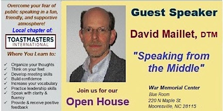 Is FEAR of Public Speaking a Challenge?..Then this "Open House" is 4U. primary image