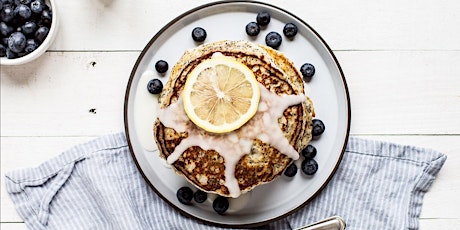 UBS IN PERSON Cooking Class: Lemon Poppy Pancakes with Strawberry Sauce