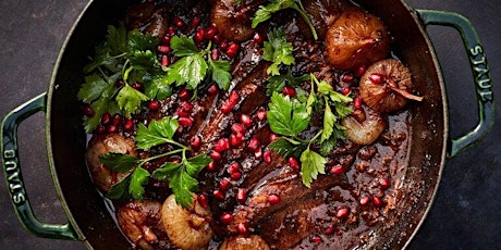 UBS VIRTUAL Cooking Class: Port Glazed Brisket, Dates, Pomegranate, Walnut