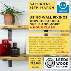 Introduction to DIY - Using wall fixings How to put up a shelf and more! primary image