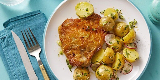 Hauptbild für UBS IN PERSON Cooking Class: Rhubarb BBQ Chicken & Spring Potato Salad