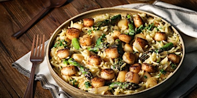 UBS IN PERSON Cooking Class: Scallops in White Wine with Asparagus Orzo primary image