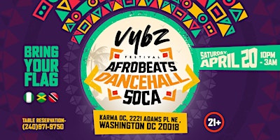 Immagine principale di VYBZ FESTIVAL - AFROBEATS vs DANCEHAL vs SOCA 