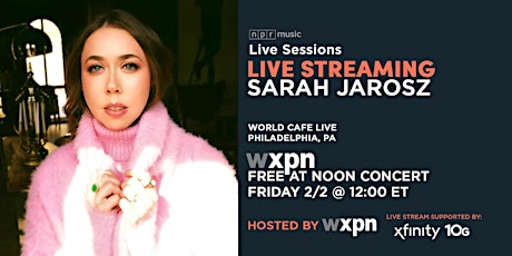 WXPN Free At Noon with SARAH JAROSZ primary image