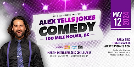 Imagem principal de ECL Productions Presents Alex Mackenzie Live! in 100 Mile House