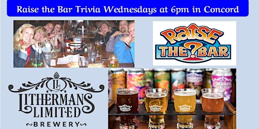 Primaire afbeelding van Raise the Bar Trivia Wednesdays at Lithermans Brewing Concord
