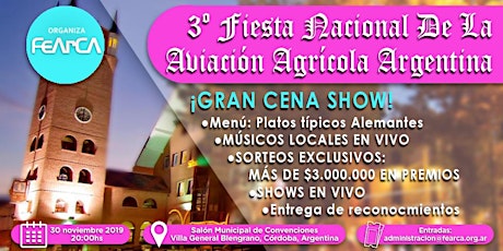 Imagen principal de 3ER FIESTA NACIONAL DE LA AVIACIÓN AGRÍCOLA ARGENTINA