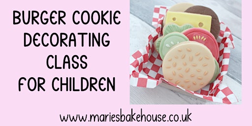 Fondant cookie class for children and adults - burgers!  primärbild