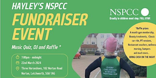 Hayley's NSPCC fundraiser primary image