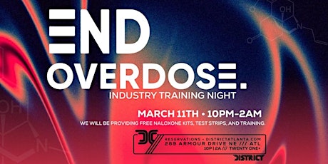 Imagen principal de End Overdose Presents: Industry night in The Red Room @ District