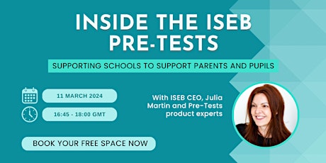 Inside the ISEB Pre-Tests: Webinar for prep schools primary image
