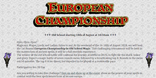Image principale de Oldschool European Championship