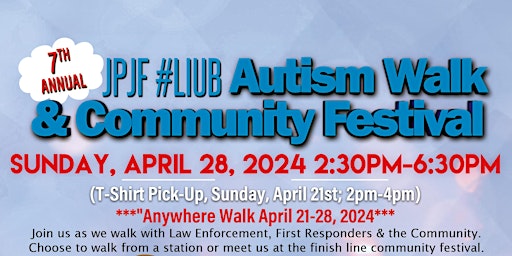 Imagem principal do evento 2024 JPJF #LIUB Autism Walk & Community Festival
