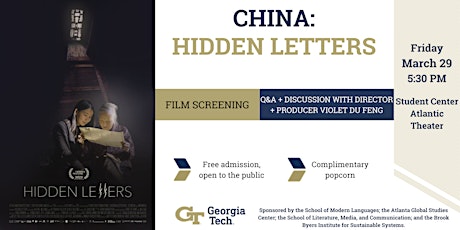 Film Screening: “Hidden Letters” + Virtual Q&A