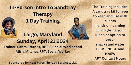 INPERSON Introduction To Sandtray Therapy For Mental Health Therapists