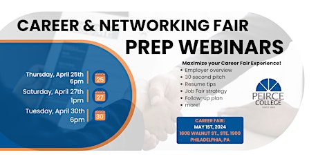 Career & Networking Fair Prep Workshops