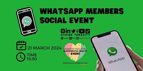 WhatsApp Group Members Social Event BY: Making Time for Black Mental Health primary image