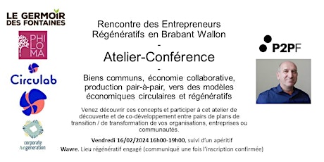 Primaire afbeelding van Conférence-Atelier à Wavre : Michel Bauwens vers une Economie Régénérative