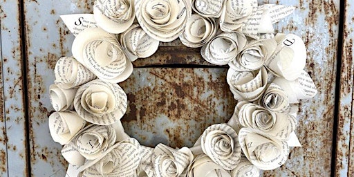Literary Blooms: Crafting a Book Page Flower Wreath primary image