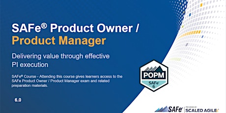 Immagine principale di SAFe® Product Owner/Product Manager 6.0 