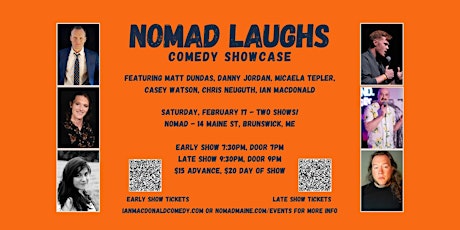 Nomad Laughs Comedy Showcase! Early Show! primary image